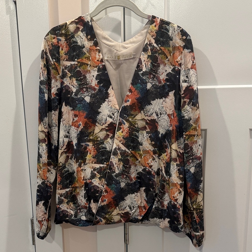 Marie Oliver Abstract Multicolor Blouse, Medium
